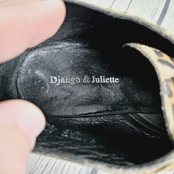 DJANGO & JULIETTE | Karaf ocelot pony hair leather slipon laceup ankle boots - Picture 11 of 12